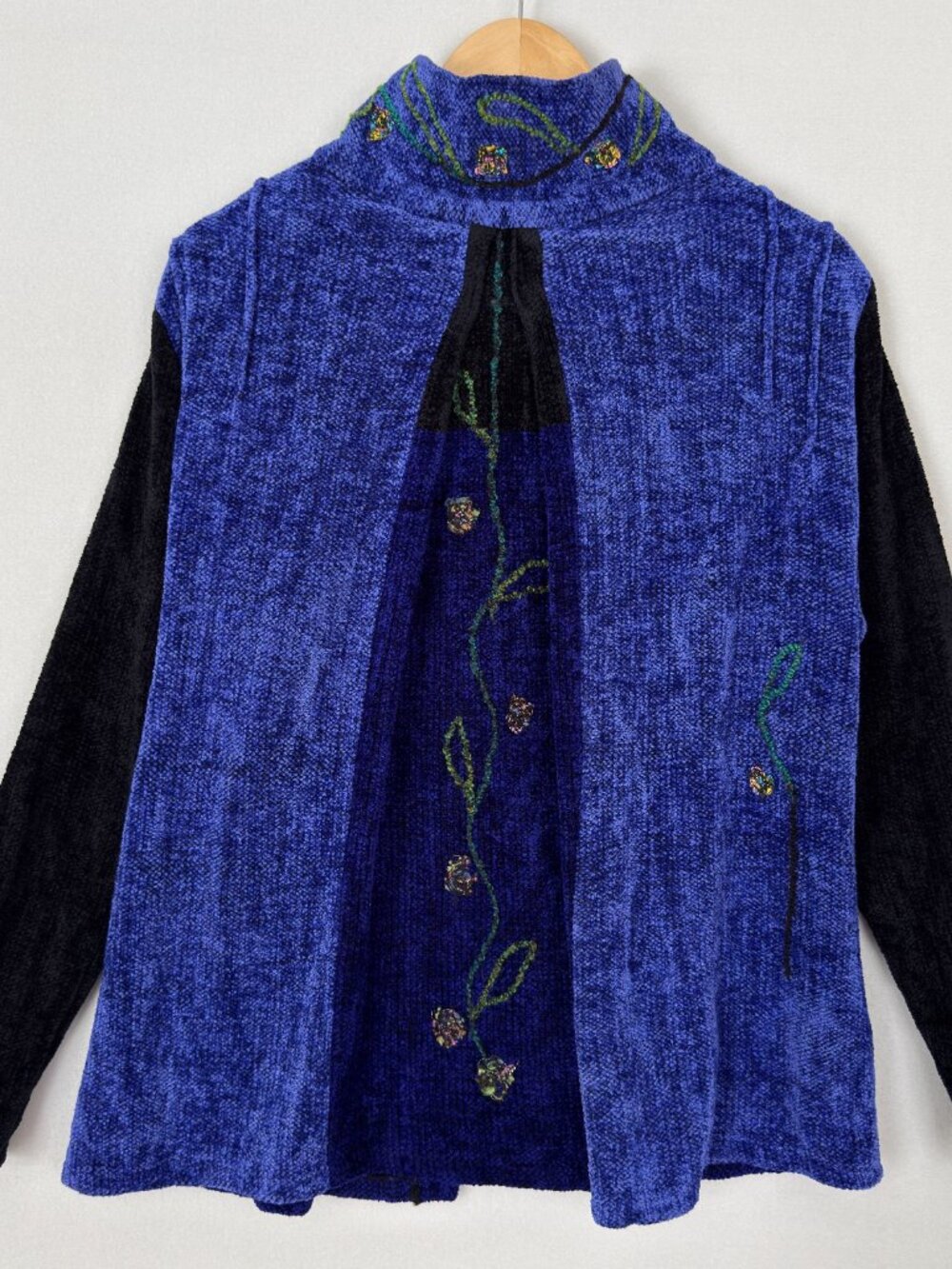 Vtg Anne & Bill Howson Art to Wear Handwoven Chenille Sweater Jacket Blazer Sz M - Picture 3 of 14